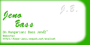 jeno bass business card